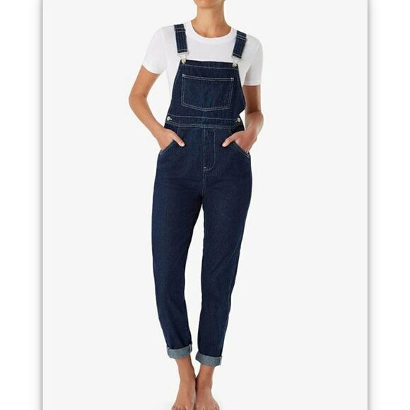 We Wore What Basic Denim Overalls in Dark Wash Size Small NWT - Picture 1 of 10